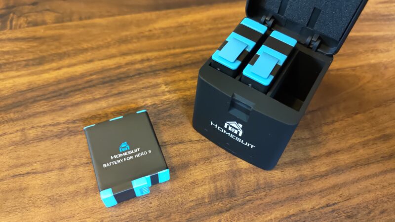 Homesuit GoPro 交換バッテリー ×3 1800ｍAh + 充電収納ボックス