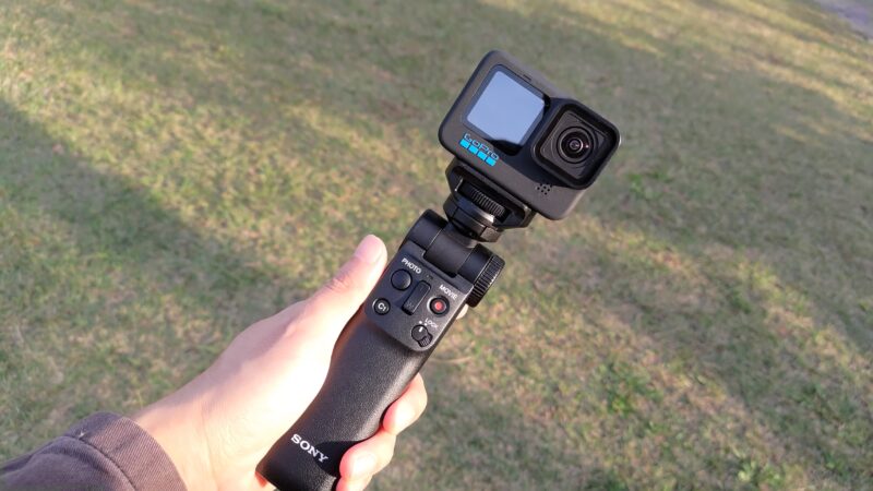 SONY GP-VPT2BT GoProを装着