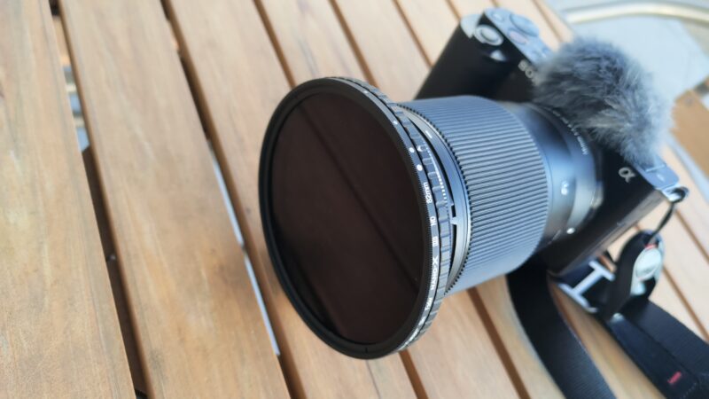 SIGMA 16mm F1.4 DC DN NDフィルター装着