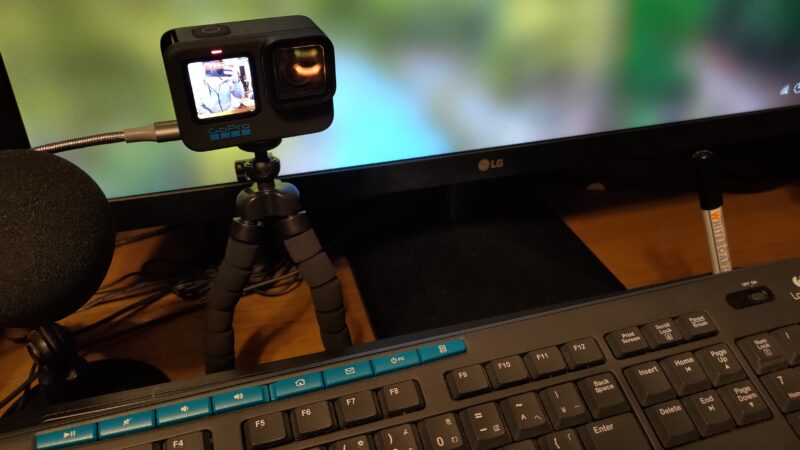 GoProをWebカメラにしてパソコン前へ設置