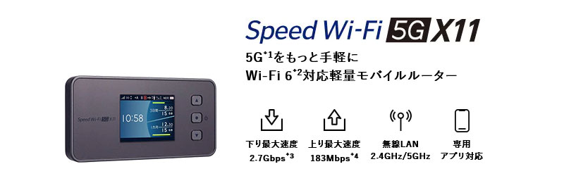 NEC Speed Wi-Fi 5G X11